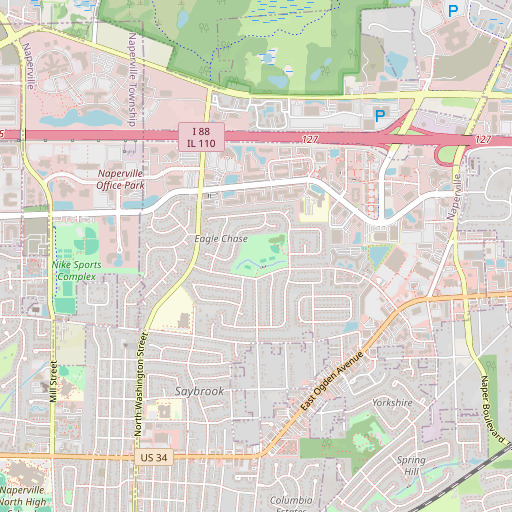 OpenStreetMap map of Arrowhead Park, IL