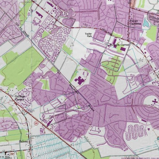 USGS 24K topo map of Green Run High School, VA