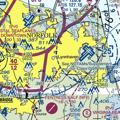 FAA VFR chart of Green Run High School, VA