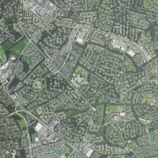 Aerial imagery of Green Run High School, VA
