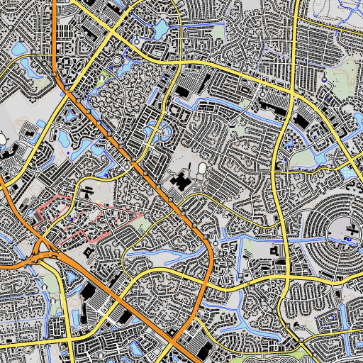 OpenTopoMap map of Green Run High School, VA