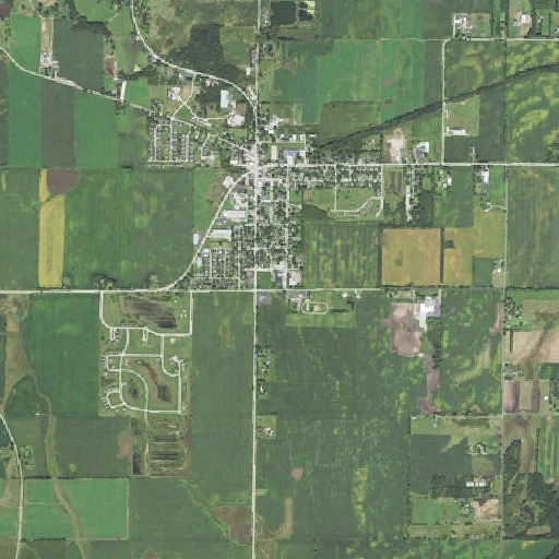 Aerial imagery of Alden-Hebron High School, IL