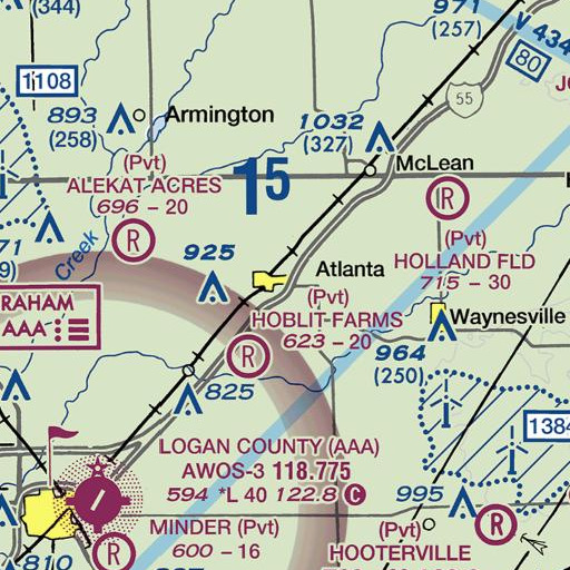 FAA VFR chart of Interchange 140, IL