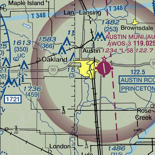 FAA VFR chart of Southgate School, MN