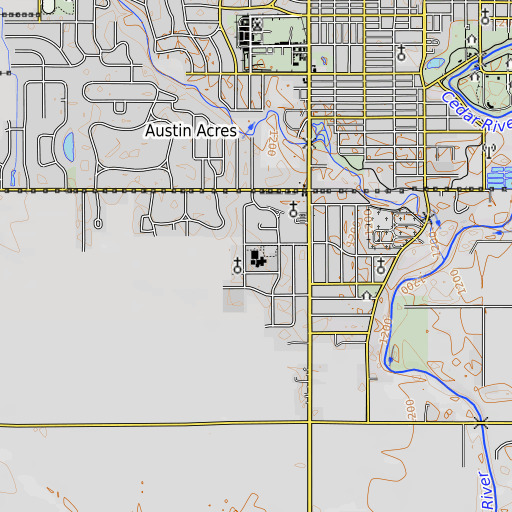 OpenTopoMap map of Southgate School, MN