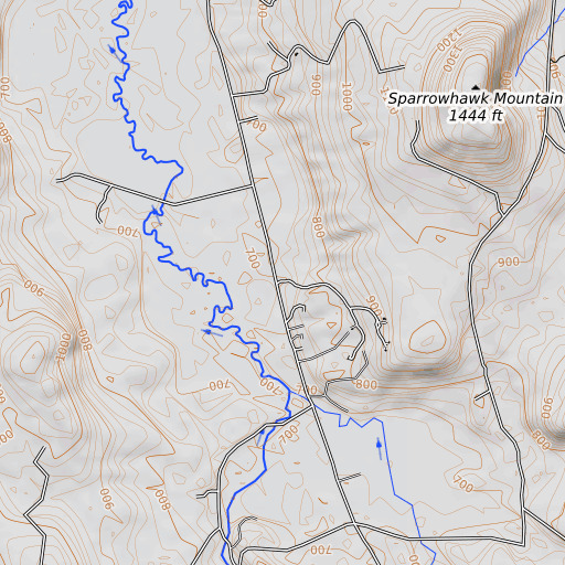 OpenTopoMap map of Flat School (historical), ME