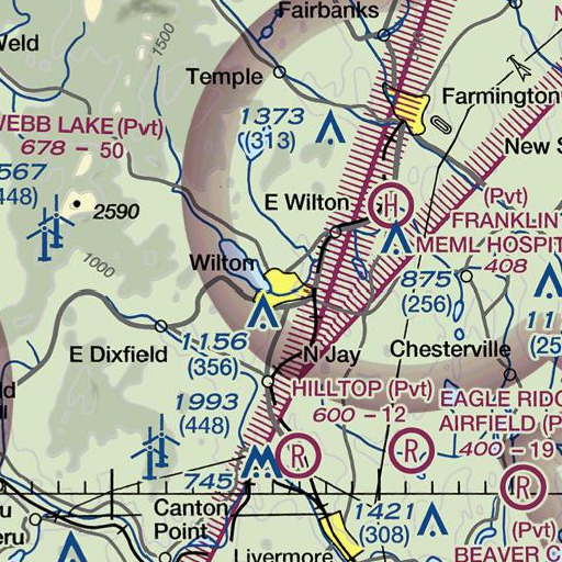 FAA VFR chart of Gerald Cushing School, ME