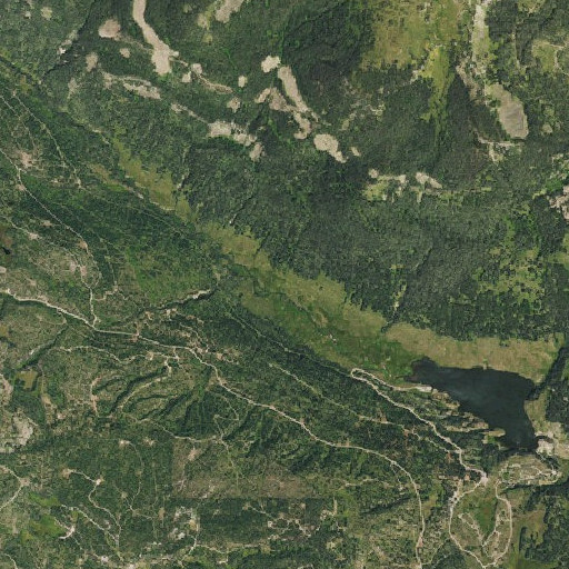 Aerial imagery of Trujillo Meadows, CO