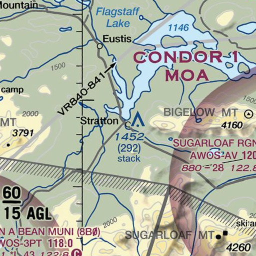 FAA VFR chart of Stratton Public Library, ME