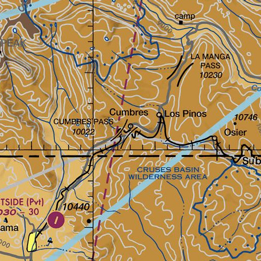 FAA VFR chart of Cumbres Pass, CO