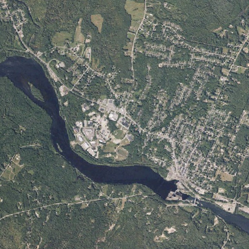 Aerial imagery of Lisbon High School, ME