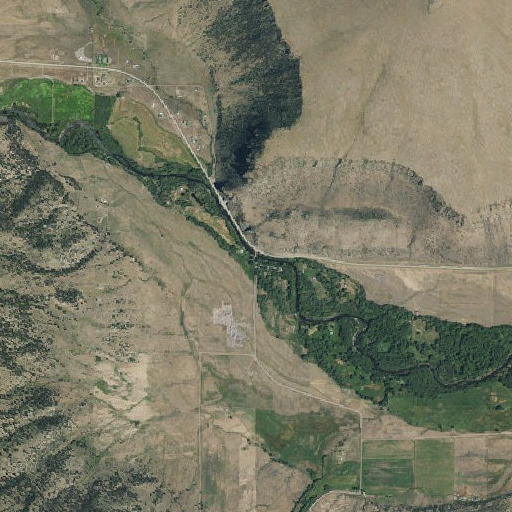 Aerial imagery of Broyles Bridge, CO