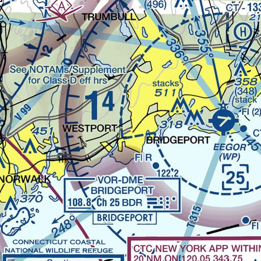 FAA VFR chart of Barlow Field, CT