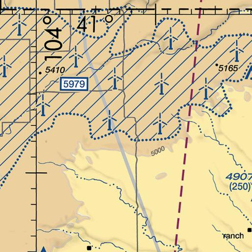 FAA VFR chart of Gull Windmill, CO
