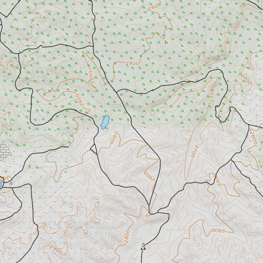 OpenTopoMap map of Mott Camp Springs, TX