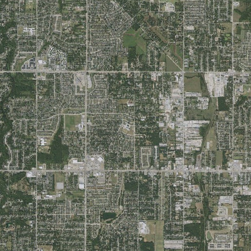 Aerial imagery of John W. Runyon Elementary School, TX