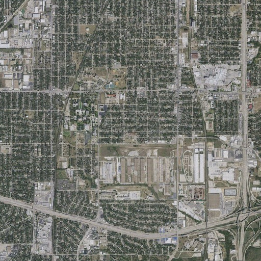 Aerial imagery of Hubbard Elementary School, TX