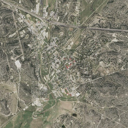 Aerial imagery of Sonora High School, TX