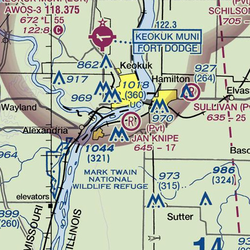 FAA VFR chart of Cedar Glen Nature Preserve, IL