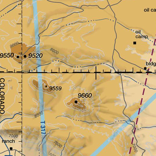 FAA VFR chart of Johnson Flats, CO