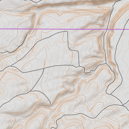 OpenTopoMap map of Johnson Flats, CO