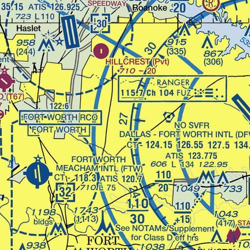 FAA VFR chart of Forest Village Park, TX