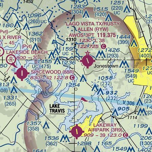 FAA VFR chart of Bar K Park, TX