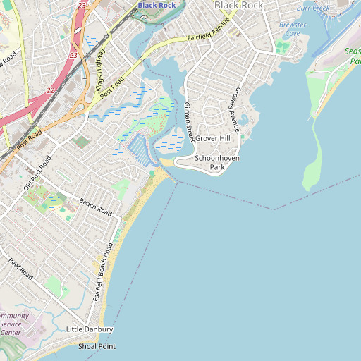 OpenStreetMap map of Ash Creek, CT