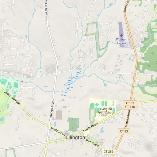 OpenStreetMap map of Bahlers Brook, CT