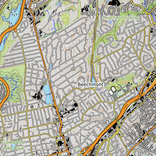 OpenTopoMap map of Thornton-Donovan School, NY