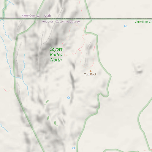 OpenStreetMap map of Top Rock Spring, AZ