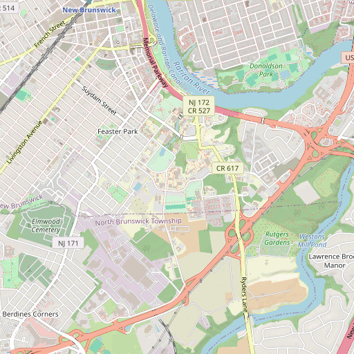 OpenStreetMap map of Foran Hall, NJ
