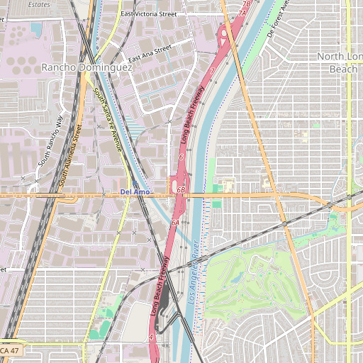 OpenStreetMap map of Exit 6B, CA
