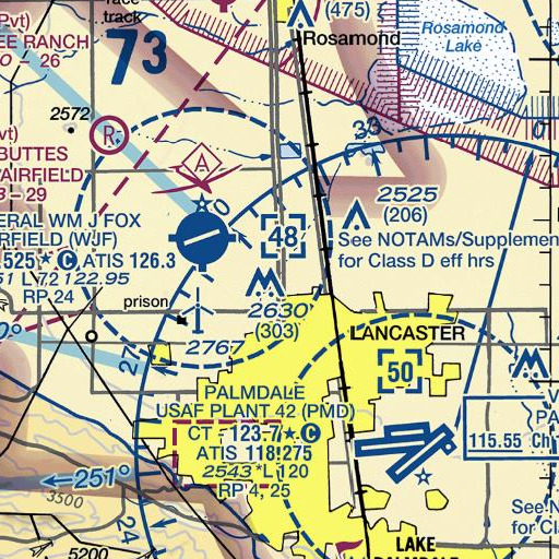 FAA VFR chart of Exit 45, CA