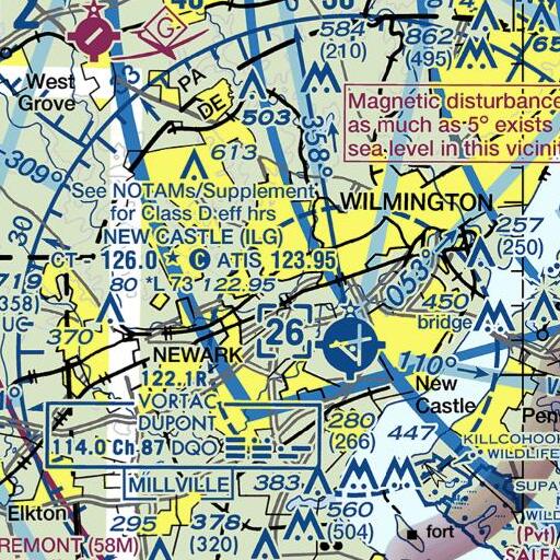FAA VFR chart of Stanton Elementary School, DE