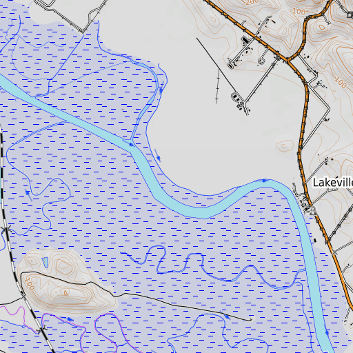OpenTopoMap map of Cloudy Bend, CA