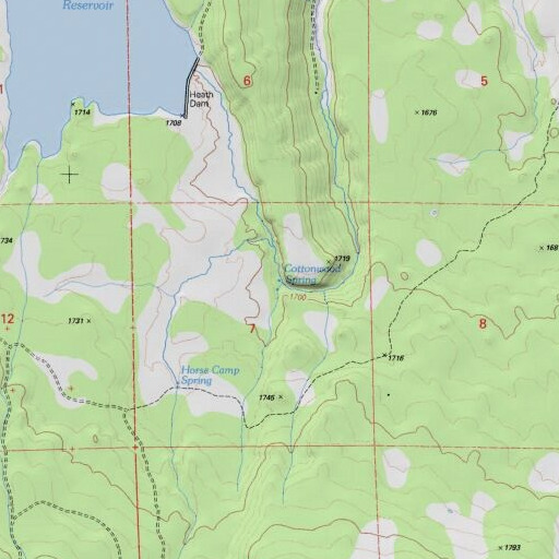 USGS 24K topo map of Cottonwood Spring, CA