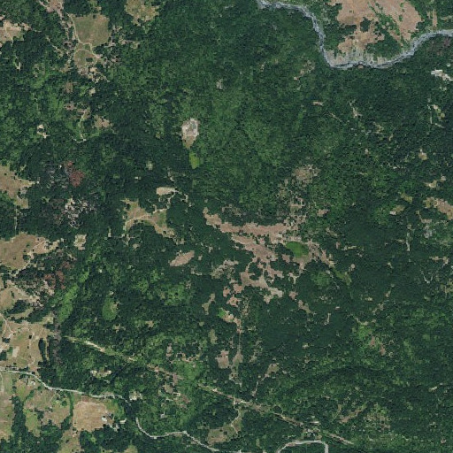 Aerial imagery of McClellan Mountain, CA