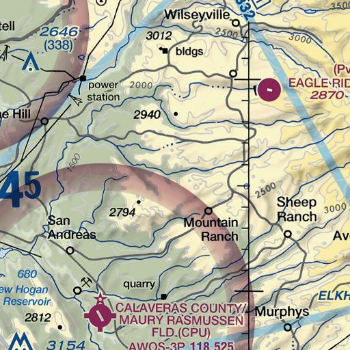 FAA VFR chart of Mexican Gulch, CA