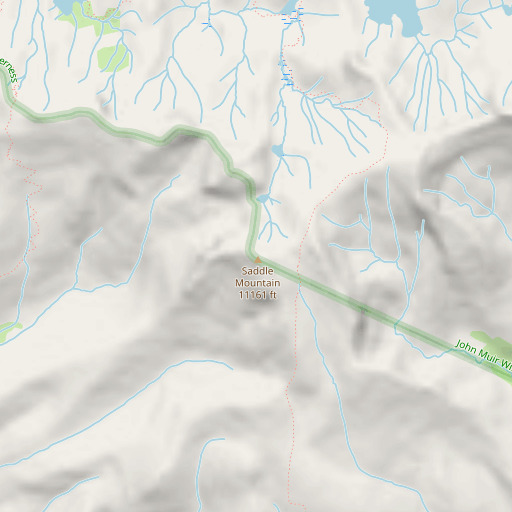 OpenStreetMap map of Saddle Mountain, CA