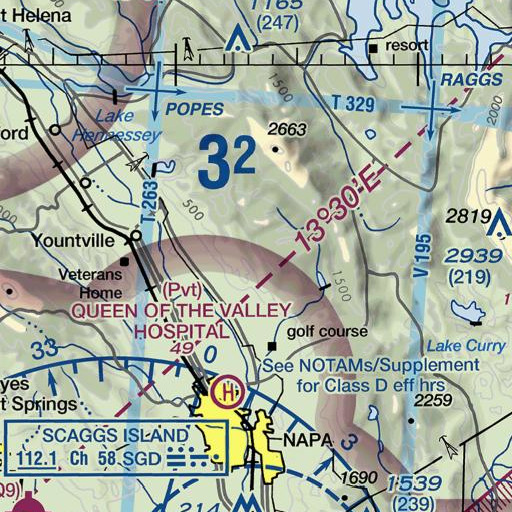 FAA VFR chart of Castle Peak, CA