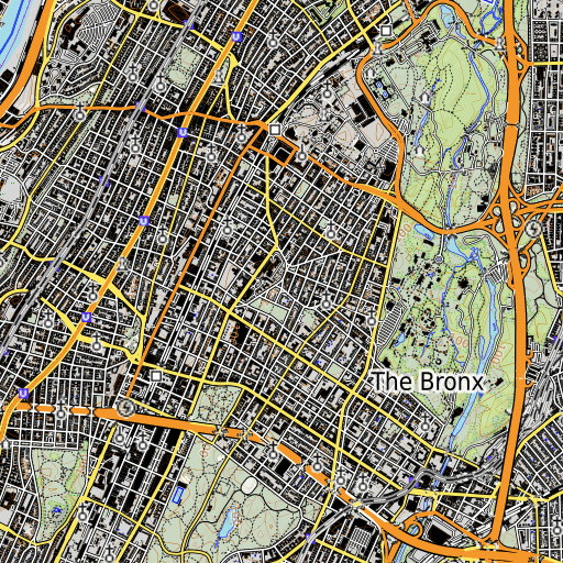 OpenTopoMap map of Hutton Square, NY