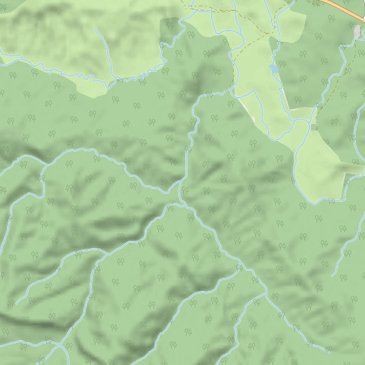 OpenStreetMap map of Alum Creek, CA