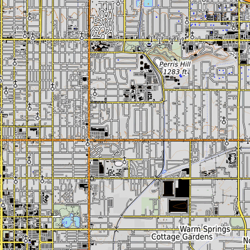 OpenTopoMap map of Bradley Elementary School, CA