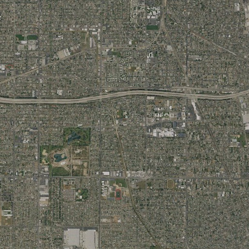Aerial imagery of Carver Elementary School, CA