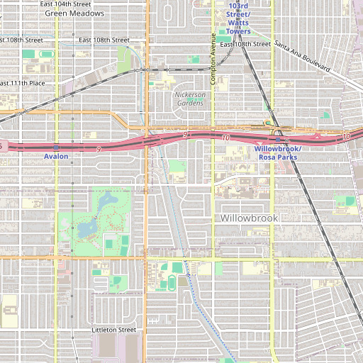 OpenStreetMap map of Carver Elementary School, CA