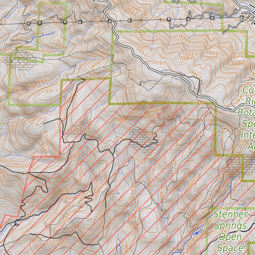 OpenTopoMap map of Dughi Spring, CA