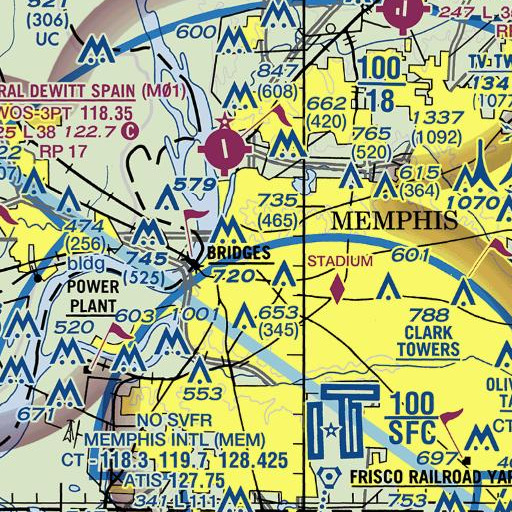 FAA VFR chart of Link Building, TN