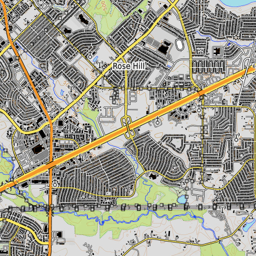OpenTopoMap map of Interchange 59, TX