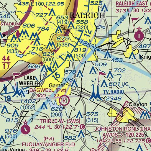 FAA VFR chart of Interchange 303, NC